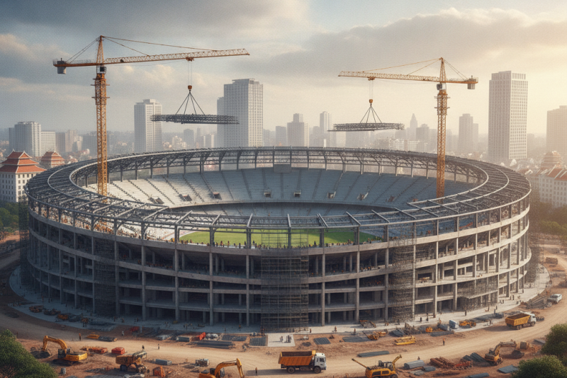 Construção de estádio para 135 mil pessoas avança no Vietnã
