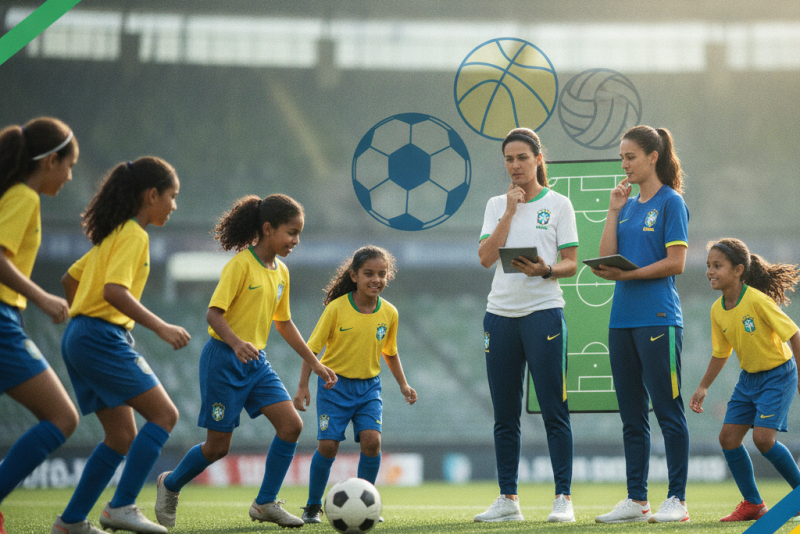 Fifa e CBF visitam projeto Daminhas da Bola para definir estratégias do futebol feminino